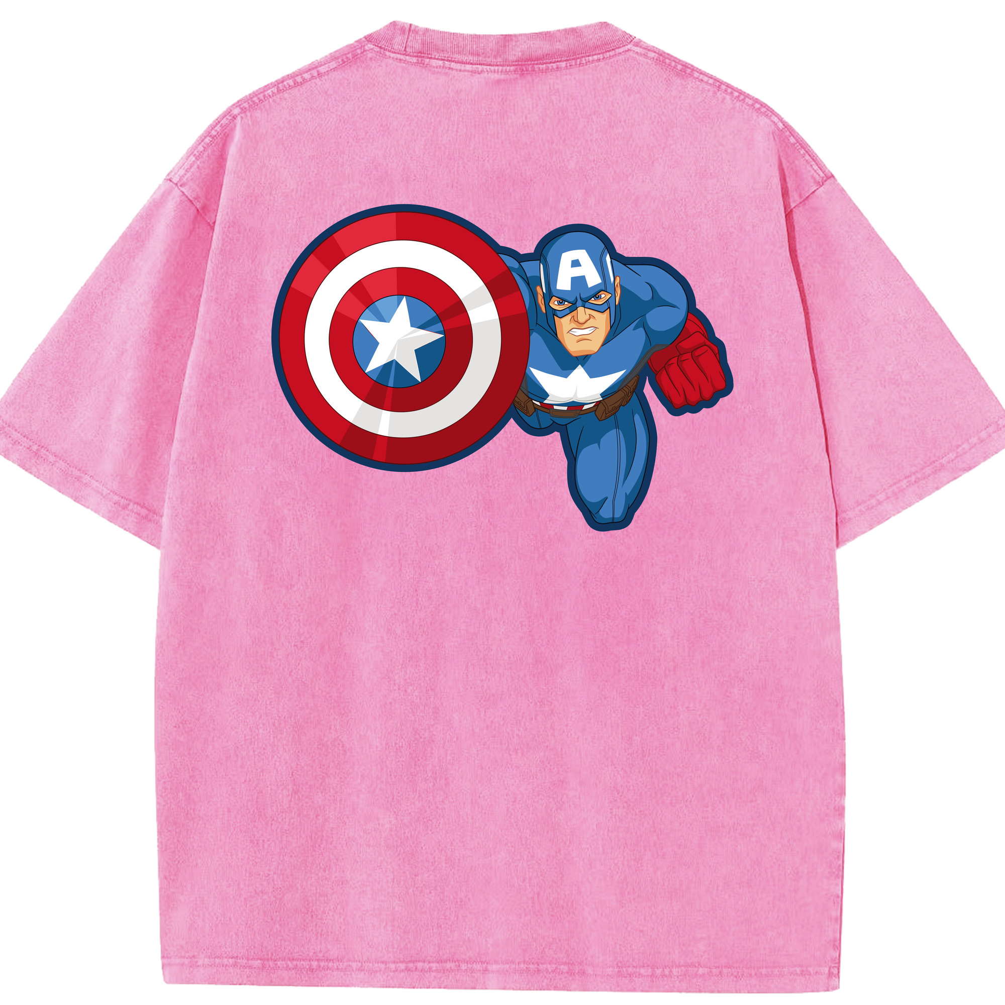 （画像用） アベンジャーズ The Avengers 綿100% ヴィンテージ風 半袖Tシャツ（背面プリント）